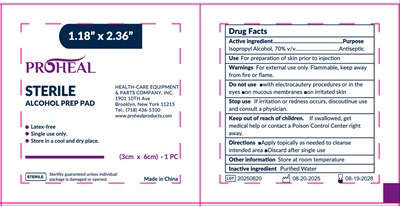 Dosage (Proheal Alcohol Prep Pad)